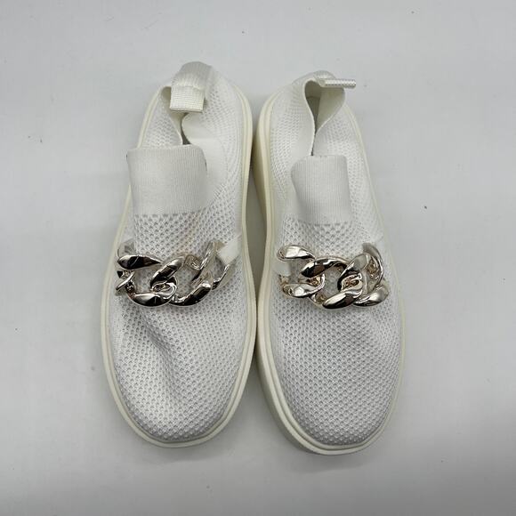 Sneakers Trendy Mesh Loafers Breathable Slip on Shoes White Size 8US / 39CN - Picture 4 of 15